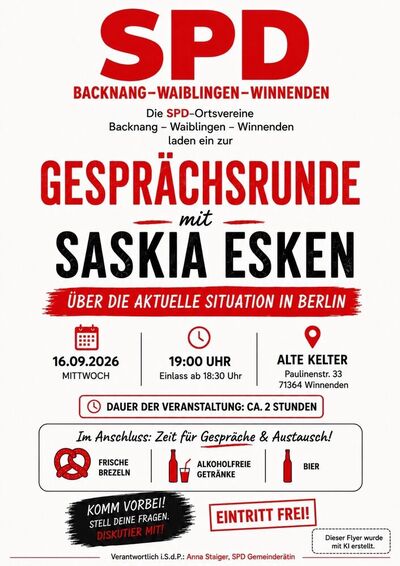 SPD Ortsvereine Winnenden, Backnang, Waiblingen