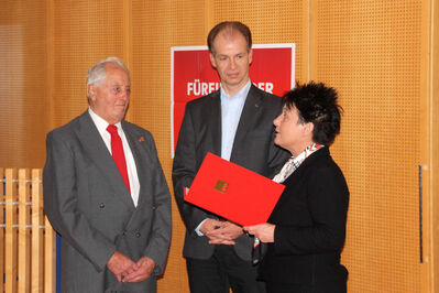 Willi Müller, Jörg Buchholz und Katrin Altpeter