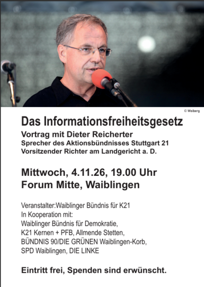 Plakat: WN-Bündnis für K21